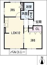 リブェールカモリ  ｜ 愛知県津島市神守町字六反田（賃貸アパート2LDK・2階・50.54㎡） その2