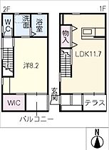 エクセレンス藤浪  ｜ 愛知県津島市藤浪町3丁目（賃貸タウンハウス1LDK・2階・51.34㎡） その2