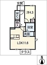 クラッスラ・ポルツラケア  ｜ 愛知県愛西市町方町地官（賃貸アパート1LDK・1階・42.25㎡） その2