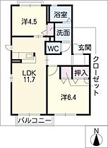 ファミール　Ａ棟  ｜ 愛知県北名古屋市高田寺北の川（賃貸アパート2LDK・2階・53.28㎡） その2