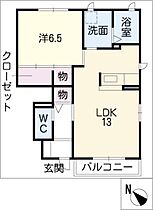 サンハイムＹＯＳＨＩＢＡ  ｜ 愛知県江南市野白町葭場（賃貸アパート1LDK・1階・47.08㎡） その2