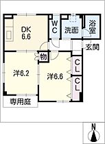 第2河国荘　Ｂ棟  ｜ 愛知県岩倉市曽野町郷前（賃貸アパート2DK・1階・45.93㎡） その2