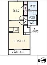 セレニテ  ｜ 愛知県小牧市大字東田中字北野（賃貸アパート1LDK・2階・44.21㎡） その2