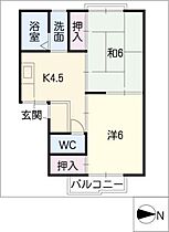 アパルトマンフォーブルI  ｜ 愛知県小牧市小牧4丁目（賃貸アパート2K・1階・35.64㎡） その2