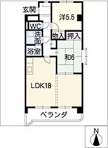 グランパス　マーサ  ｜ 愛知県小牧市中央4丁目（賃貸マンション2LDK・2階・68.72㎡） その2