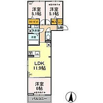 カノープス 203 ｜ 愛知県春日井市気噴町3丁目12番21（賃貸アパート3LDK・2階・62.12㎡） その3