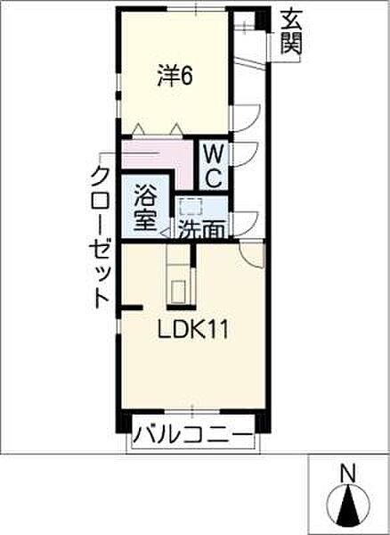 セレネ気南Ｗ棟 ｜愛知県春日井市気噴町2丁目(賃貸アパート1LDK・1階・41.85㎡)の写真 その2