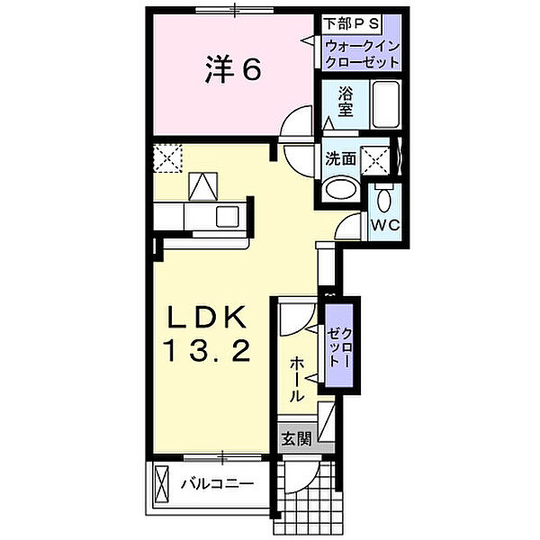 ラフィーネネオ 102｜愛知県春日井市下市場町1丁目(賃貸アパート1LDK・1階・46.79㎡)の写真 その4