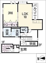 レジデンスＳｋｙ  ｜ 愛知県春日井市林島町3丁目（賃貸アパート1LDK・2階・52.47㎡） その2