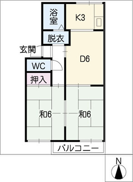 セジュール下条 205｜愛知県春日井市下条町2丁目(賃貸アパート2DK・2階・40.00㎡)の写真 その2