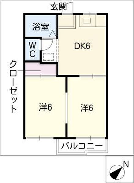 フォーブル小野 ｜愛知県春日井市小野町4丁目(賃貸アパート2DK・1階・35.00㎡)の写真 その2