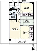 メゾンウィング 402 ｜ 愛知県春日井市下屋敷町1丁目3-13（賃貸マンション3LDK・4階・63.72㎡） その2