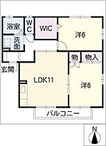 クレストはせがわ　B 103 ｜ 愛知県春日井市松河戸町3丁目10番地6（賃貸アパート2LDK・1階・55.40㎡） その2