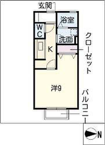 ヴァン　ヴェール　A 207｜愛知県東海市富木島町伏見2丁目(賃貸アパート1K・2階・30.03㎡)の写真 その2