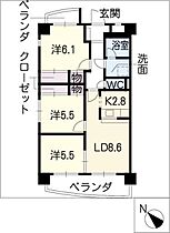 リベロ高横須賀  ｜ 愛知県東海市高横須賀町藪下（賃貸マンション3LDK・7階・65.31㎡） その2