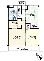 アイボリーハウス  ｜ 愛知県東海市富貴ノ台6丁目（賃貸マンション2LDK・1階・50.40㎡） その2