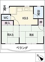 エコーハイツ道才  ｜ 愛知県東海市富木島町道才（賃貸マンション2K・3階・34.78㎡） その2