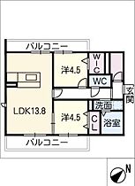 リバーストーン富木島  ｜ 愛知県東海市富木島町新山田（賃貸アパート2LDK・2階・57.96㎡） その2