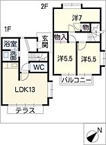 エスポアにしの台Ｃ  ｜ 愛知県知多市にしの台3丁目（賃貸アパート3LDK・1階・68.60㎡） その2