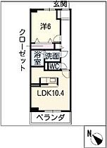 ヌーベル　コリーヌII 206 ｜ 愛知県常滑市千代ケ丘3丁目36番地1（賃貸マンション1LDK・2階・42.38㎡） その2