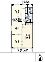 クレアージュＫII  ｜ 愛知県知多市新知東町2丁目（賃貸マンション3LDK・4階・65.39㎡） その2