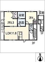 リーブルファイン樽水　1号棟 201 ｜ 愛知県常滑市樽水町3丁目175-1（賃貸アパート2LDK・2階・55.06㎡） その2