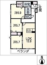 カーザ　セレニータＢ  ｜ 三重県桑名市大字江場（賃貸マンション3LDK・3階・72.00㎡） その2