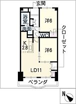 メゾンアルカディア  ｜ 三重県三重郡川越町大字豊田（賃貸マンション2LDK・1階・57.24㎡） その2