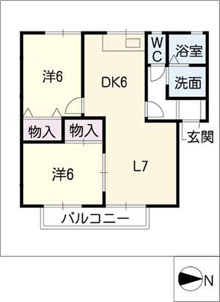 メゾン・トレ・ビアン ｜三重県四日市市中川原2丁目(賃貸アパート2LDK・1階・55.42㎡)の写真 その2