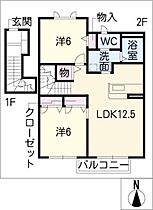 グランファミーユ  ｜ 三重県四日市市大字泊村（賃貸アパート2LDK・2階・61.60㎡） その2