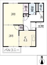 アミューズ花ノ木  ｜ 三重県四日市市釆女町（賃貸アパート2K・2階・43.54㎡） その2