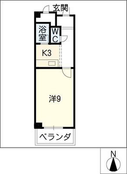 コート西浦 ｜三重県四日市市西浦1丁目(賃貸マンション1K・3階・28.43㎡)の写真 その2