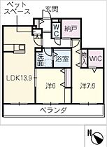 ＦＵＪＩＳＴＡＲ九の城  ｜ 三重県四日市市九の城町（賃貸マンション2LDK・3階・68.64㎡） その2