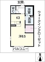 プロシード　Ａ棟  ｜ 三重県四日市市日永西1丁目（賃貸アパート1K・1階・30.24㎡） その2