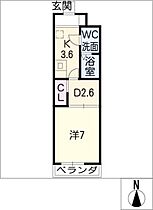 Ｋ．プレイス  ｜ 三重県四日市市北浜田町（賃貸マンション1DK・4階・30.90㎡） その2