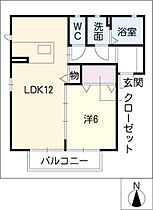 エスターテ  ｜ 三重県四日市市城西町（賃貸アパート1LDK・2階・43.75㎡） その2