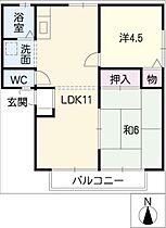 サンビレッジ長太の浦  ｜ 三重県鈴鹿市長太栄町2丁目（賃貸アパート2LDK・2階・46.00㎡） その2