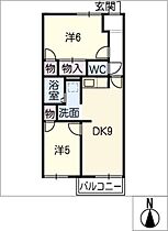 アメニティ亀山　Ｅ棟  ｜ 三重県亀山市亀田町（賃貸アパート2DK・1階・50.30㎡） その2