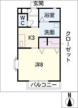 ＳＴ．ＣＲＡＤＬＥ　ＳＥＲＡ  ｜ 三重県鈴鹿市岸岡町（賃貸アパート1K・1階・28.24㎡） その2