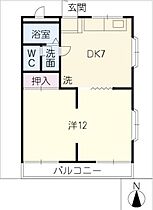 南十字星Ｓ  ｜ 三重県鈴鹿市稲生3丁目（賃貸マンション1DK・1階・39.60㎡） その2