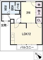 セントラル・ビラ・スズカＣ棟  ｜ 三重県鈴鹿市飯野寺家町（賃貸アパート1LDK・1階・43.63㎡） その2