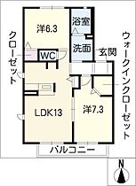 クローバー・ヴィレッジ　Ｂ棟  ｜ 三重県鈴鹿市神戸4丁目（賃貸アパート2LDK・2階・59.81㎡） その2