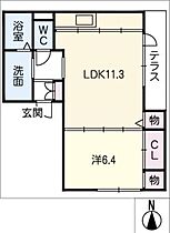 Ｔ－スペース  ｜ 三重県津市丸之内養正町（賃貸アパート1LDK・1階・43.75㎡） その2