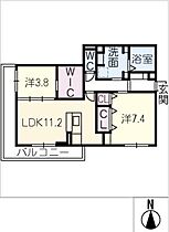 ディーシャンブル南丸之内　Ｄ棟  ｜ 三重県津市南丸之内（賃貸アパート2LDK・3階・59.62㎡） その2