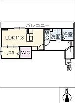 ディーシャンブル南丸之内　Ｄ棟  ｜ 三重県津市南丸之内（賃貸アパート1LDK・2階・43.36㎡） その2