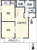 エスペランサＢ棟  ｜ 三重県松阪市大黒田町（賃貸アパート2LDK・2階・50.08㎡） その2