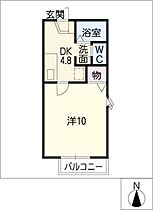 フォーレＫ  ｜ 愛知県名古屋市西区新福寺町1丁目（賃貸アパート1DK・1階・30.14㎡） その2