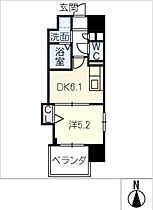 エルミナグラン  ｜ 愛知県名古屋市西区菊井1丁目（賃貸マンション1DK・13階・29.03㎡） その2