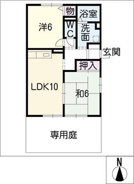 パインウエーブＢ棟 ｜愛知県名古屋市港区明正2丁目(賃貸アパート2LDK・1階・50.28㎡)の写真 その2