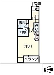 Ｍａｉｓｏｎ西高蔵Ｗｅｓｔ 4階1Kの間取り